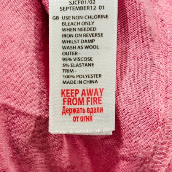 Gorgeous Pink Bamboo Dress From Monsoon of London Size 2/3 - Picture 6 of 6